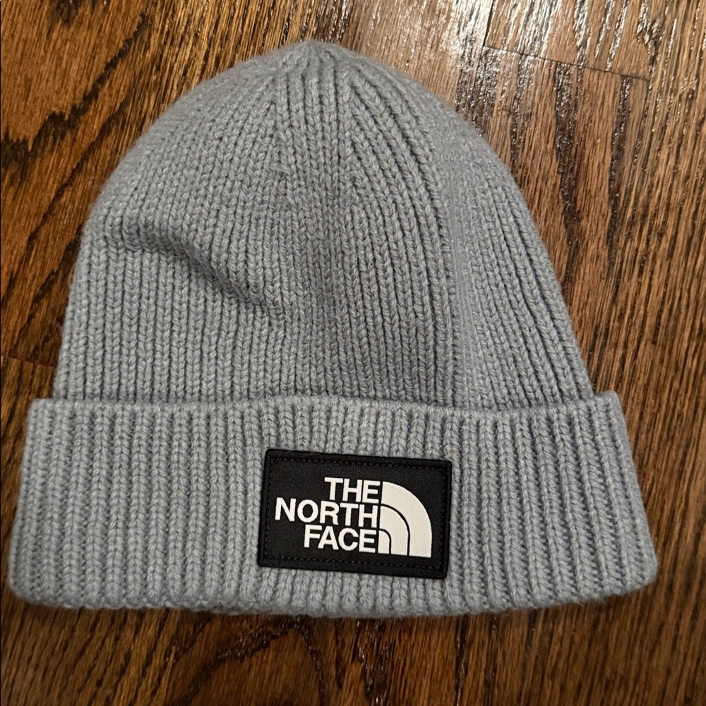 The North Face Light Gray Knit Beanie
